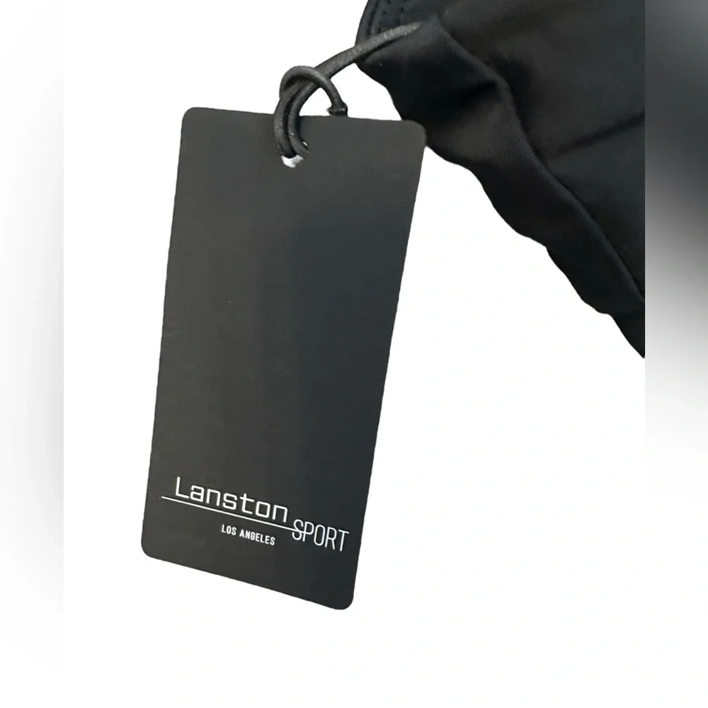 LANSTON Sport Parker Halter Black Cross Front Sports Bra Size XS NWT $112 MSRP - Picture 4 of 7